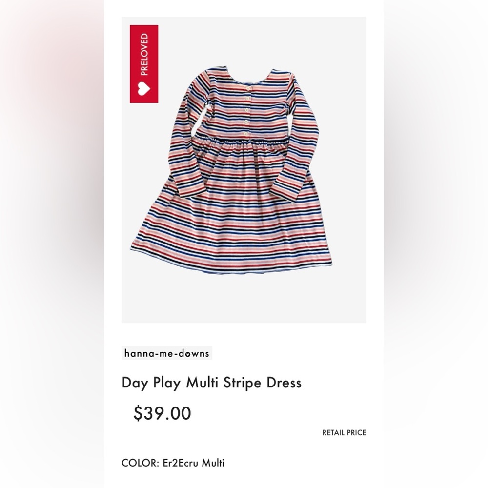 Hanna Andersson Day Play Multi Stripe Dress